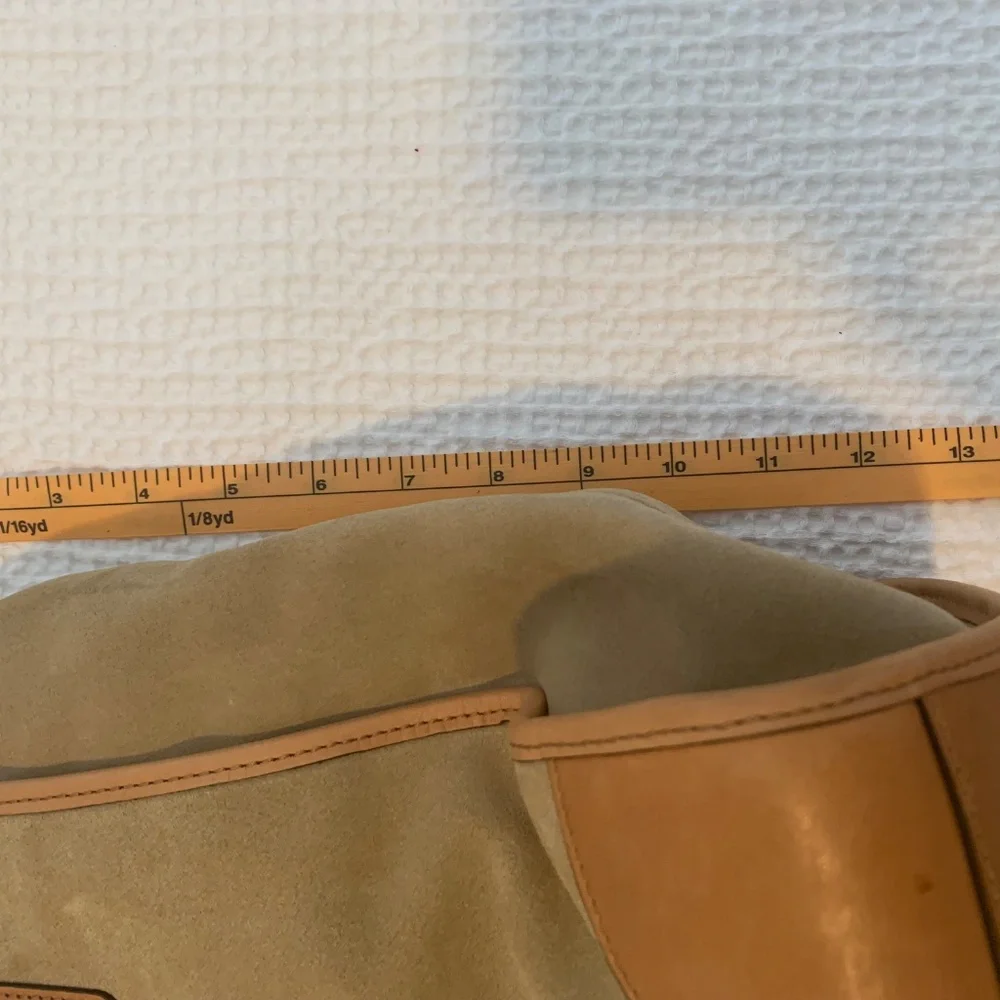 Prix de Dressage Suede & Leather Satchel — Tan/Camel - Picture 12 of 15